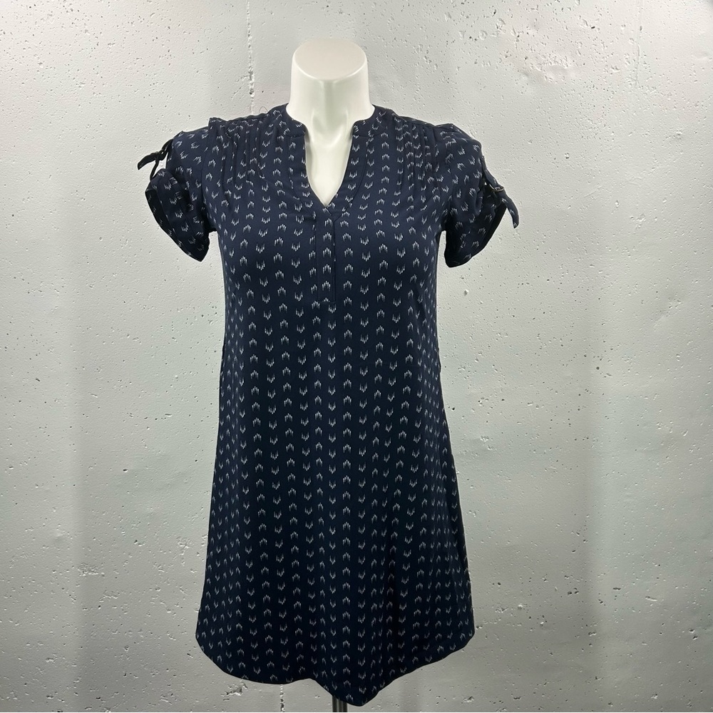 Maurice’s Navy Blue Pattern Short Sleeve Dress S